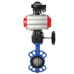 Затвор дисковый поворотный WBV1432E-2W-Fb-H Ду150 Ру16, корпус - чугун GGG50, диск - нержавеющая сталь 316L, уплотнение - EPDM, с пневмоприводом PA-DA-105, пневмораспределителем 4M310-08 AC220V, БКВ APL-210N, ручным дублером MON3-700-T38-ISO