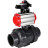 Кран шаровой BV4242E-FP-GRM-ISO Дн40 Ру10 полнопроходной, корпус - НПВХ, шар - НПВХ, уплотнение - EPDM, с пневмоприводом PA-SA-065 и БКВ APL-210N в Алматы