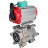 Кран шаровой BV3232P(3pc)-FP-SW-ISO-H Ду65 Ру63 полнопроходной, корпус - нержавеющая сталь SS316, под приварку, с пневмоприводом PA-DA-105, магнитным переключателем ALS200D в Алматы