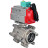 Кран шаровой BV3232P(3pc)-FP-SW-ISO-H Ду65 Ру63 полнопроходной, корпус - нержавеющая сталь SS316, под приварку, с пневмоприводом PA-DA-105, магнитным переключателем ALS200D в Алматы