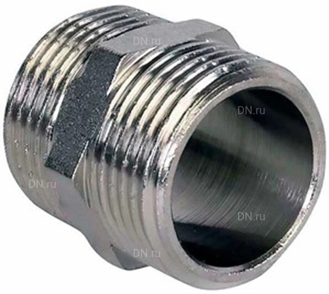 Ниппель Н-304-НР-НР 1 1/4″ Ду32 Ру20, корпус - нержавеющая сталь AISI 304, присоединение - наружная/наружная резьба, тип резьбы - BSPT в Алматы