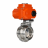 Затвор дисковый поворотный WBV3131E-2W-T-H Ду65 Ру10 резьбовой, корпус - пищевая нержавеющая сталь 304, уплотнение - EPDM, с электроприводом QT-N-003EM-O1-24VDC-У1 HARK в Алматы