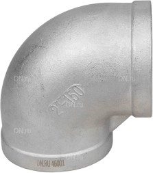 Отвод (уголок) ВР-ВР-316 1 1/2″ Ду40 Ру16 угол 90°, корпус - нержавеющая сталь 316, присоединение - внутренняя / внутренняя резьба