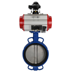 Затвор дисковый поворотный WBV1413E-2W-Fb-H Ду250 Ру16, корпус - чугун GGG50, диск - чугун GGG40, уплотнение - EPDM, с пневмоприводом PA-SA-210, пневмораспределителем 4M310-08 DC24V и БКВ APL-210N