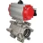 Кран шаровой BV3232P(3pc)-FP-SW-ISO-H Ду65 Ру63 полнопроходной, корпус - нержавеющая сталь SS316, под приварку, с пневмоприводом PA-SA-130, пневмораспределителем 4M310-08 AC220V в Алматы