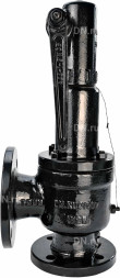 Клапан предохранительный VR2130M-F Ду100/125 Ру16 полноподъемный пружинный фланцевый, корпус - сталь 25Л, уплотнение металл/металл (с настройкой 8-10 бар)