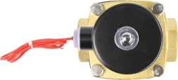 Клапан электромагнитный VS100-VT-NC-24VDC 1 1/2″ Ду40 Ру10, соленоидный двухходовой, корпус - латунь, уплотнение - Viton, резьбовой, нормально-закрытый, прямого действия, катушка - 24В