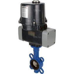 Затвор дисковый поворотный WBV1413E-2W-Fb-H Ду40 Ру16 корпус - чугун GGG50, диск - чугун GGG40, уплотнение - EPDM, 9х9, F05, с электроприводом четвертьоборотным QTSA-N-003EM-O0-220VAC с пружинным возвратом