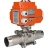 Кран шаровой BV3131P(3pc)-FP-W-ISO-H LONG Ду10 Ру63 полнопроходной, под приварку, корпус - нержавеющая сталь SS304, уплотнение - PTFE, с 1/4-оборотным электроприводом QT-N-003EM-O1-24VDC-У1 24В HARK в Алматы
