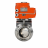 Затвор дисковый поворотный WBV3131E-2W-T-H Ду80 Ру10 резьбовой, корпус - пищевая нержавеющая сталь 304, уплотнение - EPDM, с электроприводом QT-N-003EM-O1-24VDC-У1 HARK в Алматы