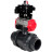 Кран шаровой BV4242E-FP-GRM-ISO Дн25 Ру10 полнопроходной, корпус - НПВХ, шар - НПВХ, уплотнение - EPDM, с пневмоприводом PA-DA-052, пневмораспределителем 4M310-08 DC24V и БКВ APL-410N EX в Алматы