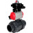 Кран шаровой BV4242E-FP-GRM-ISO Дн25 Ру10 полнопроходной, корпус - НПВХ, шар - НПВХ, уплотнение - EPDM, с пневмоприводом PA-DA-052, пневмораспределителем 4M310-08 DC24V и БКВ APL-410N EX в Алматы