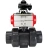 Кран шаровой BV4242E-FP-GRM-ISO Дн65 Ру10 полнопроходной, корпус - НПВХ, шар - НПВХ, уплотнение - EPDM, с пневмоприводом PA-SA-065 и БКВ APL-210N в Алматы
