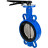 Затвор дисковый поворотный для абразивных сред WBV1632E-2W-Fb-H Ду150 Ру16, корпус - чугун QT450, диск - нержавеющая сталь 316L, уплотнение - износостойкий EPDM, межфланцевый, с рукояткой в Алматы