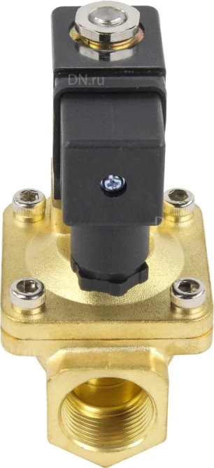 Клапан электромагнитный VS400-NT-NC-220VAC 3/4″ Ду20 Ру16, соленоидный двухходовой, корпус - латунь, уплотнение - NBR, резьбовой, нормально-закрытый, пилотный, катушка - 220В в Алматы