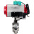 Затвор дисковый поворотный WBV3131E-2W-W-H Ду32 Ру10 под приварку, пищевая нержавеющая сталь 304, уплотнение - EPDM, с пневмоприводом PA-DA-052, пневмораспределителем 4V320-10 AC220V и магнитным переключателем ALS200D в Алматы