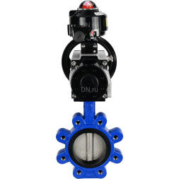 Затвор дисковый поворотный WBV1631N-2W-Fb-H Ду125 Ру16 LUG корпус - чугун QT450, диск - нержавеющая сталь 304, уплотнение - NBR, с пневмоприводом PA-DA-105-1 и БКВ APL-510N EX