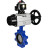 Затвор дисковый поворотный WBV1631N-2W-Fb-H Ду125 Ру16 LUG корпус - чугун QT450, диск - нержавеющая сталь 304, уплотнение - NBR, с пневмоприводом PA-DA-105-1 и БКВ APL-510N EX в Алматы