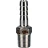 Штуцер елочка BF31-T-3/4-12 3/4″х12мм Ду20 Ру16 шланговый, корпус - нержавеющая сталь AISI 304 (CF8), присоединение - наружная резьба/штуцер в Алматы