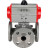 Кран шаровой BV3232P(4pc)-FP-3WL-F Ду40 Ру16 полнопроходной трехходовой, фланцевый, корпус - нержавеющая сталь SS316, с пневмоприводом PA-DA-065 двойного действия в Алматы