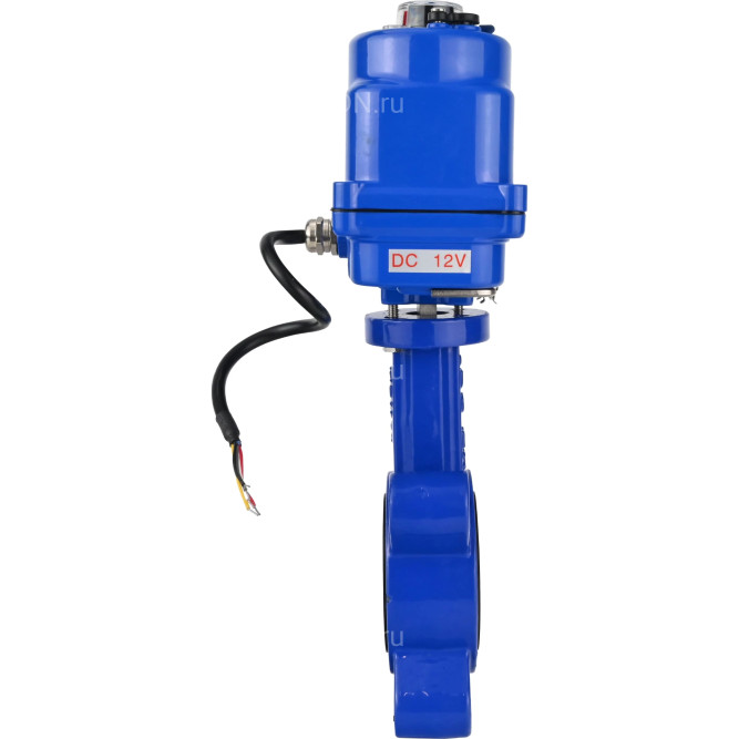 Затвор дисковый поворотный WBV1616E-2W-Fb-H Ду50 Ру16 LUG межфланцевый, корпус - чугун QT450, диск - чугун QT450, уплотнение - EPDM, с электроприводом QT-N-003EM-O1-12VDC-У1 blue 12В в Алматы