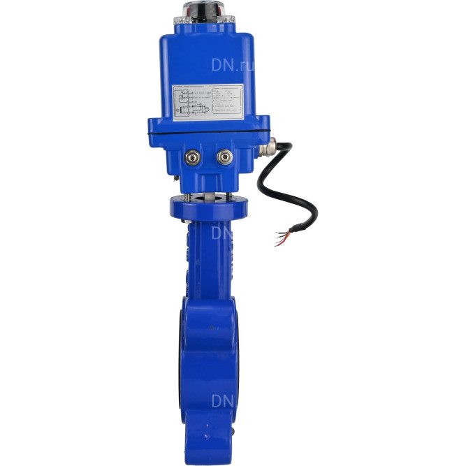 Затвор дисковый поворотный WBV1616E-2W-Fb-H Ду50 Ру16 LUG межфланцевый, корпус - чугун QT450, диск - чугун QT450, уплотнение - EPDM, с электроприводом QT-N-003EM-O1-12VDC-У1 blue 12В в Алматы