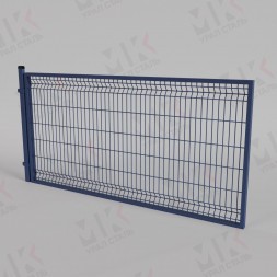Ворота для 3D забора синие (RAL 5005) 3000х2000 мм откатные