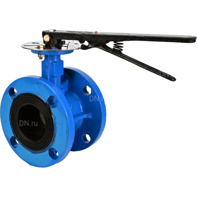 Затвор дисковый поворотный WBV1313E-2W-F-H Ду50 Ру16 фланцевый, корпус - чугун GGG40, диск - чугун GGG40, уплотнение - EPDM, с рукояткой, с ISO-фланцем F05, квадрат штока 9х9 в Алматы