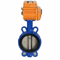 Затвор дисковый поворотный WBV1413E-2W-Fb-H Ду250 Ру16, корпус - чугун GGG50, диск - чугун GGG40, уплотнение - EPDM, с электроприводом QT-N-040EM-B1-220VAC-У1 220В (0-10В) HARK