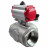 Кран шаровой BV3232P(4pc)-SP-3WL-T-ISO-H Ду40 Ру63 стандартнопроходной L-тип, трехходовой, нержавеющая сталь SS316, внутренняя резьба, уплотнение - PTFE, с пн.приводом PA-SA-083 c пн.распределителем 4M310-08 AC220V в Алматы