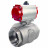 Кран шаровой BV3232P(4pc)-SP-3WL-T-ISO-H Ду40 Ру63 стандартнопроходной L-тип, трехходовой, нержавеющая сталь SS316, внутренняя резьба, уплотнение - PTFE, с пн.приводом PA-SA-083 c пн.распределителем 4M310-08 AC220V в Алматы