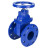Задвижка клиновая 30ч39р (аналог МЗВ) GVWN1414E-2W-F-S blue Ду50 Ру10/16 фланцевая, корпус - чугун GGG50, уплотнение - EPDM, со штурвалом и невыдвижным штоком, цвет - синий в Алматы