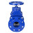 Задвижка клиновая 30ч39р (аналог МЗВ) GVWN1414E-2W-F-S blue Ду50 Ру10/16 фланцевая, корпус - чугун GGG50, уплотнение - EPDM, со штурвалом и невыдвижным штоком, цвет - синий в Алматы