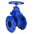 Задвижка клиновая 30ч39р (аналог МЗВ) GVWN1414E-2W-F-S blue Ду50 Ру10/16 фланцевая, корпус - чугун GGG50, уплотнение - EPDM, со штурвалом и невыдвижным штоком, цвет - синий в Алматы