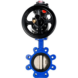 Затвор дисковый поворотный WBV1616E-2W-Fb-H Ду150 Ру16 LUG корпус - чугун QT450, диск - чугун QT450, уплотнение - EPDM, с пневмоприводом PA-DA-105-1 и БКВ APL-510N EX