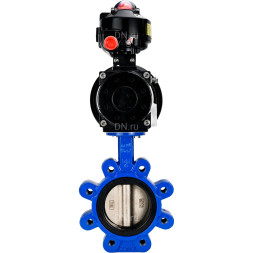 Затвор дисковый поворотный WBV1616E-2W-Fb-H Ду150 Ру16 LUG корпус - чугун QT450, диск - чугун QT450, уплотнение - EPDM, с пневмоприводом PA-DA-105-1 и БКВ APL-510N EX