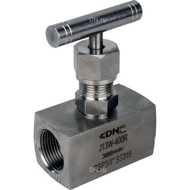 Клапан игольчатый VN3232M-T-Ht 1″ Ду25 Ру400 резьбовой, корпус - нержавеющая сталь 316, уплотнение - металл, с Т-образной рукояткой в Алматы