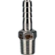 Штуцер елочка BF31-T-3/4-20 3/4″х20мм Ду20 Ру16 шланговый, корпус - нержавеющая сталь AISI 304 (CF8), присоединение - наружная резьба/штуцер
