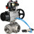 Кран шаровой BV3232P(4pc)-SP-3WL-T-ISO-H Ду80 Ру40, стандартнопроходной, четырехсоставной, нержавеющая сталь 316, PTFE, внутренняя резьба, с пневмоприводом PA-DA-105-1, пневмораспределителем 4V320-10 AC220V, БКВ APL-510N Ex, БПВ AFC2000 в Алматы