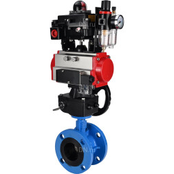 Затвор дисковый поворотный WBV1313E-2W-F-H Ду50 Ру16 фланцевый, корпус - чугун GGG40, диск - чугун GGG40, EPDM, с пневмоприводом PA-DA-105, пневмораспределителем 4M310-08 DC24V, БКВ APL-410N EX, ручным дублером MON1-250-T26-ISO и БПВ AFC2000