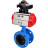 Затвор дисковый поворотный WBV1313E-2W-F-H Ду65 Ру16 фланцевый, корпус - чугун GGG40, диск - чугун GGG40, уплотнение - EPDM, с пневмоприводом PA-DA-105 и БКВ APL-210N в Алматы