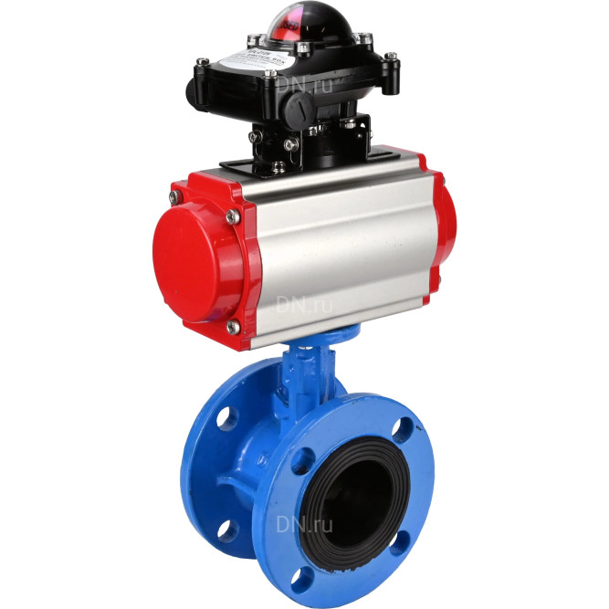 Затвор дисковый поворотный WBV1313E-2W-F-H Ду65 Ру16 фланцевый, корпус - чугун GGG40, диск - чугун GGG40, уплотнение - EPDM, с пневмоприводом PA-DA-105 и БКВ APL-210N в Алматы