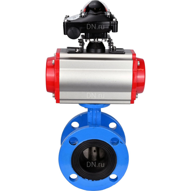 Затвор дисковый поворотный WBV1313E-2W-F-H Ду65 Ру16 фланцевый, корпус - чугун GGG40, диск - чугун GGG40, уплотнение - EPDM, с пневмоприводом PA-DA-105 и БКВ APL-210N в Алматы