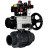 Кран шаровой BV4242E-FP-GRM-ISO Дн65 Ру10 полнопроходной, корпус - НПВХ, шар - НПВХ, уплотнение - EPDM, с пневмоприводом PA-DA-105-1, пневмораспределителем 4M310-08 DC24V, БКВ APL-410N EX и БПВ AFC2000 в Алматы