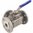 Кран шаровой BV3232P(4pc)-FP-3WT-F-ISO-H Ду50 Ру16 полнопроходной трехходовой, нержавеющая сталь SS316, фланцевый, уплотнение - PTFE, ISO-фланец F07/F10 квадрат 17х17, с рукояткой в Алматы