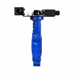 Затвор дисковый поворотный WBV1616N-2W-Fb-H Ду65 Ру16 LUG межфланцевый, корпус - чугун QT450, диск - чугун QT450, уплотнение - NBR, с рукояткой и двумя концевыми датчиками LS-103 250В