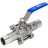 Кран шаровой BV3131P(3pc)-FP-W-H LONG Ду20 Ру63 нержавеющая сталь SS304, полнопроходной, трехсоставной, уплотнение - PTFE, под приварку, с рукояткой в Алматы
