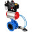 Затвор дисковый поворотный WBV1313E-2W-F-H Ду125 Ру16 фланцевый, корпус - чугун GGG40, диск - чугун GGG40, EPDM, с пневмоприводом PA-DA-130, пневмораспределителем 4V320-08 AC220V, БКВ APL-410N EX и БПВ AFC2000 в Алматы