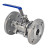 Кран шаровой BV3232P(3pc)-FP-F-H Ду15 Ру40, полнопроходной, трехсоставной, нержавеющая сталь 316, уплотнение - PTFE, фланцевый с рукояткой 9х9 в Алматы
