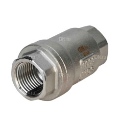 Клапан обратный VCS3232P-T 1″ Ду25 Ру63 резьбовой, пружинный, корпус - нержавеющая сталь 316, диск - нержавеющая сталь 316, уплотнение - металл